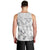 Personalised Brain Cancer Awareness Men Tank Top Ribbon Polynesian Pattern