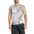 Personalised Brain Cancer Awareness Men Tank Top Ribbon Polynesian Pattern