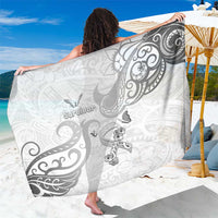 Brain Cancer Awareness Sarong Ribbon Polynesian Pattern LT05 One Size 44 x 66 inches White - Polynesian Pride