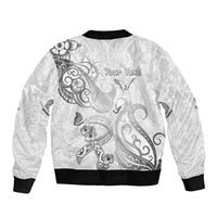 Personalised Brain Cancer Awareness Sleeve Zip Bomber Jacket Ribbon Polynesian Pattern LT05 - Polynesian Pride