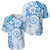 Polynesian Pattern With Plumeria Flowers Baseball Jersey Blue