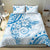 Polynesian Pattern With Plumeria Flowers Bedding Set Blue