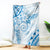 Polynesian Pattern With Plumeria Flowers Blanket Blue