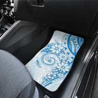 Polynesian Pattern With Plumeria Flowers Car Mats Blue LT05 - Polynesian Pride