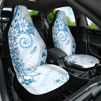 Polynesian Pattern With Plumeria Flowers Car Seat Cover Blue LT05 One Size Blue - Polynesian Pride