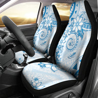 Polynesian Pattern With Plumeria Flowers Car Seat Cover Blue LT05 - Polynesian Pride