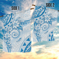 Polynesian Pattern With Plumeria Flowers Garden Flag Blue LT05 - Polynesian Pride