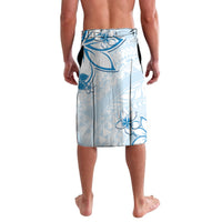 Polynesian Pattern With Plumeria Flowers Lavalava Blue LT05 - Polynesian Pride