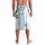 Polynesian Pattern With Plumeria Flowers Lavalava Blue