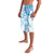 Polynesian Pattern With Plumeria Flowers Lavalava Blue