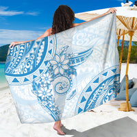 Polynesian Pattern With Plumeria Flowers Sarong Blue LT05 One Size 44 x 66 inches Blue - Polynesian Pride