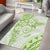 Polynesian Pattern With Plumeria Flowers Area Rug Lime Green