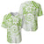 Polynesian Pattern With Plumeria Flowers Baseball Jersey Lime Green