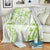 Polynesian Pattern With Plumeria Flowers Blanket Lime Green