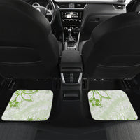 Polynesian Pattern With Plumeria Flowers Car Mats Lime Green LT05 Set 2pcs - Back Lime Green - Polynesian Pride