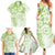 Polynesian Pattern With Plumeria Flowers Family Matching Summer Maxi Dress and Hawaiian Shirt Lime Green