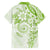 Polynesian Pattern With Plumeria Flowers Family Matching Summer Maxi Dress and Hawaiian Shirt Lime Green