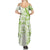 Polynesian Pattern With Plumeria Flowers Family Matching Summer Maxi Dress and Hawaiian Shirt Lime Green