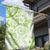 Polynesian Pattern With Plumeria Flowers Garden Flag Lime Green