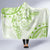 Polynesian Pattern With Plumeria Flowers Hooded Blanket Lime Green
