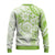 Polynesian Pattern With Plumeria Flowers Ugly Christmas Sweater Lime Green