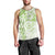 Polynesian Pattern With Plumeria Flowers Men Tank Top Lime Green