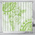 Polynesian Pattern With Plumeria Flowers Shower Curtain Lime Green