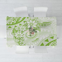 Polynesian Pattern With Plumeria Flowers Tablecloth Lime Green LT05 Lime Green - Polynesian Pride