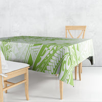 Polynesian Pattern With Plumeria Flowers Tablecloth Lime Green LT05 - Polynesian Pride
