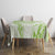 Polynesian Pattern With Plumeria Flowers Tablecloth Lime Green