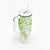 Lime Green Polynesian Pattern With Plumeria Flowers Tumbler With Handle