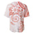 Polynesian Pattern With Plumeria Flowers Baseball Jersey Orange Peach