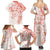 Polynesian Pattern With Plumeria Flowers Family Matching Summer Maxi Dress and Hawaiian Shirt Orange Peach