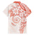 Polynesian Pattern With Plumeria Flowers Hawaiian Shirt Orange Peach