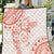 Polynesian Pattern With Plumeria Flowers Quilt Orange Peach