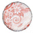 Polynesian Pattern With Plumeria Flowers Spare Tire Cover Orange Peach