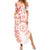 Polynesian Pattern With Plumeria Flowers Summer Maxi Dress Orange Peach