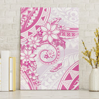 Polynesian Pattern With Plumeria Flowers Canvas Wall Art Pink LT05 Without Frame Pink - Polynesian Pride