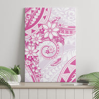 Polynesian Pattern With Plumeria Flowers Canvas Wall Art Pink LT05 - Polynesian Pride
