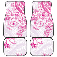 Polynesian Pattern With Plumeria Flowers Car Mats Pink LT05 - Polynesian Pride