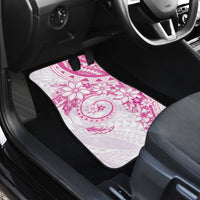 Polynesian Pattern With Plumeria Flowers Car Mats Pink LT05 - Polynesian Pride