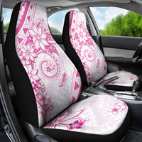 Polynesian Pattern With Plumeria Flowers Car Seat Cover Pink LT05 - Polynesian Pride