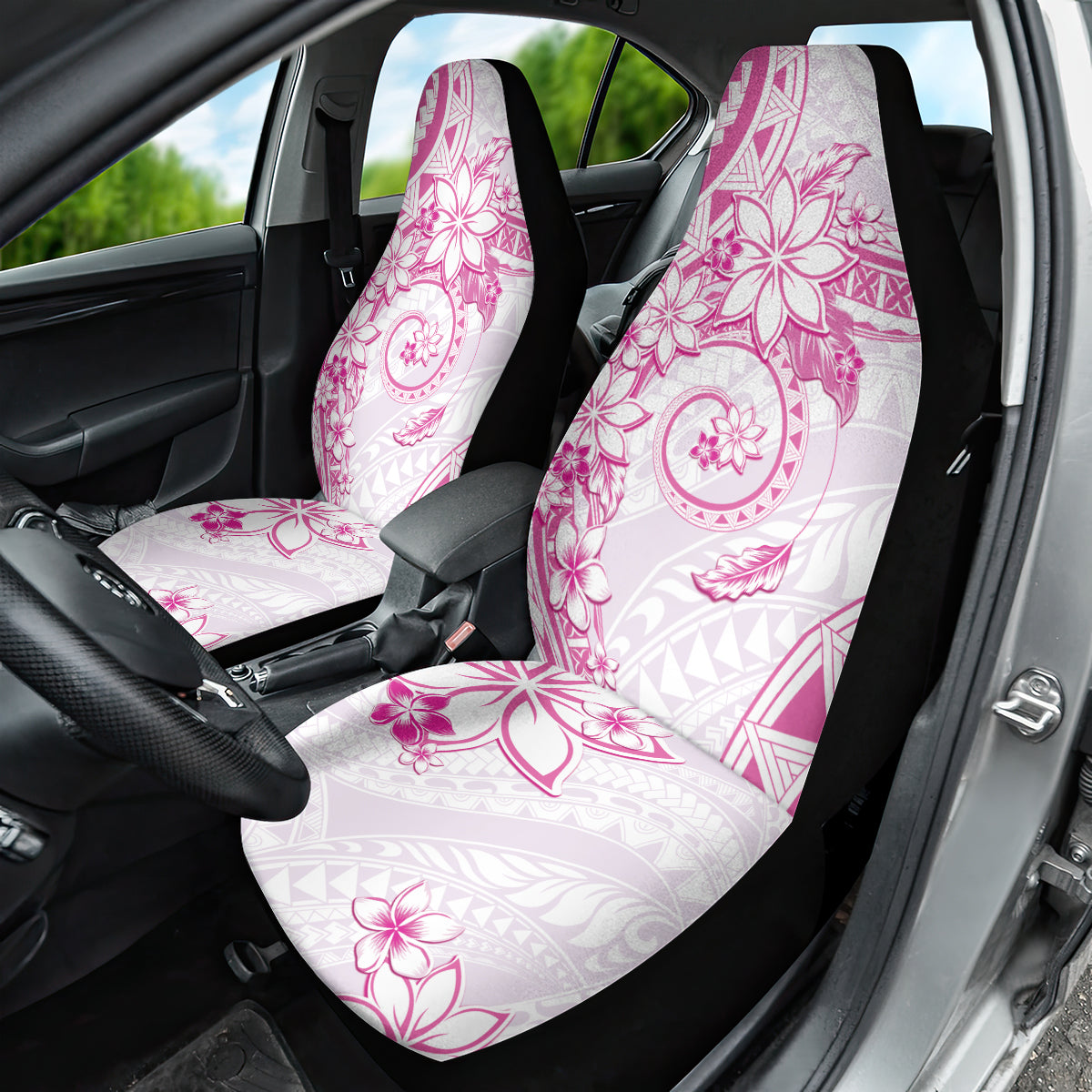 Polynesian Pattern With Plumeria Flowers Car Seat Cover Pink LT05 - Polynesian Pride