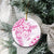 Polynesian Pattern With Plumeria Flowers Ceramic Ornament Pink