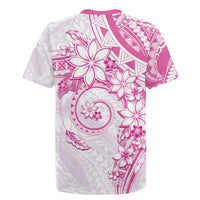 Polynesian Pattern With Plumeria Flowers Rugby Jersey Pink LT05 - Polynesian Pride