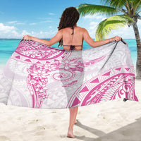 Polynesian Pattern With Plumeria Flowers Sarong Pink LT05 - Polynesian Pride
