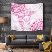 Polynesian Pattern With Plumeria Flowers Tapestry Pink LT05 - Polynesian Pride