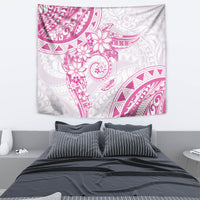 Polynesian Pattern With Plumeria Flowers Tapestry Pink LT05 - Polynesian Pride