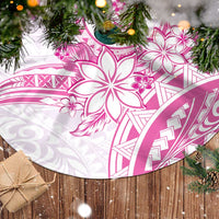 Polynesian Pattern With Plumeria Flowers Tree Skirt Pink LT05 - Polynesian Pride