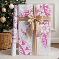 Polynesian Pattern With Plumeria Flowers Wrapping Paper Pink LT05 - Polynesian Pride